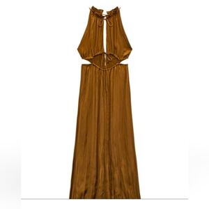 Elegant Zara Copper Maxi Dress